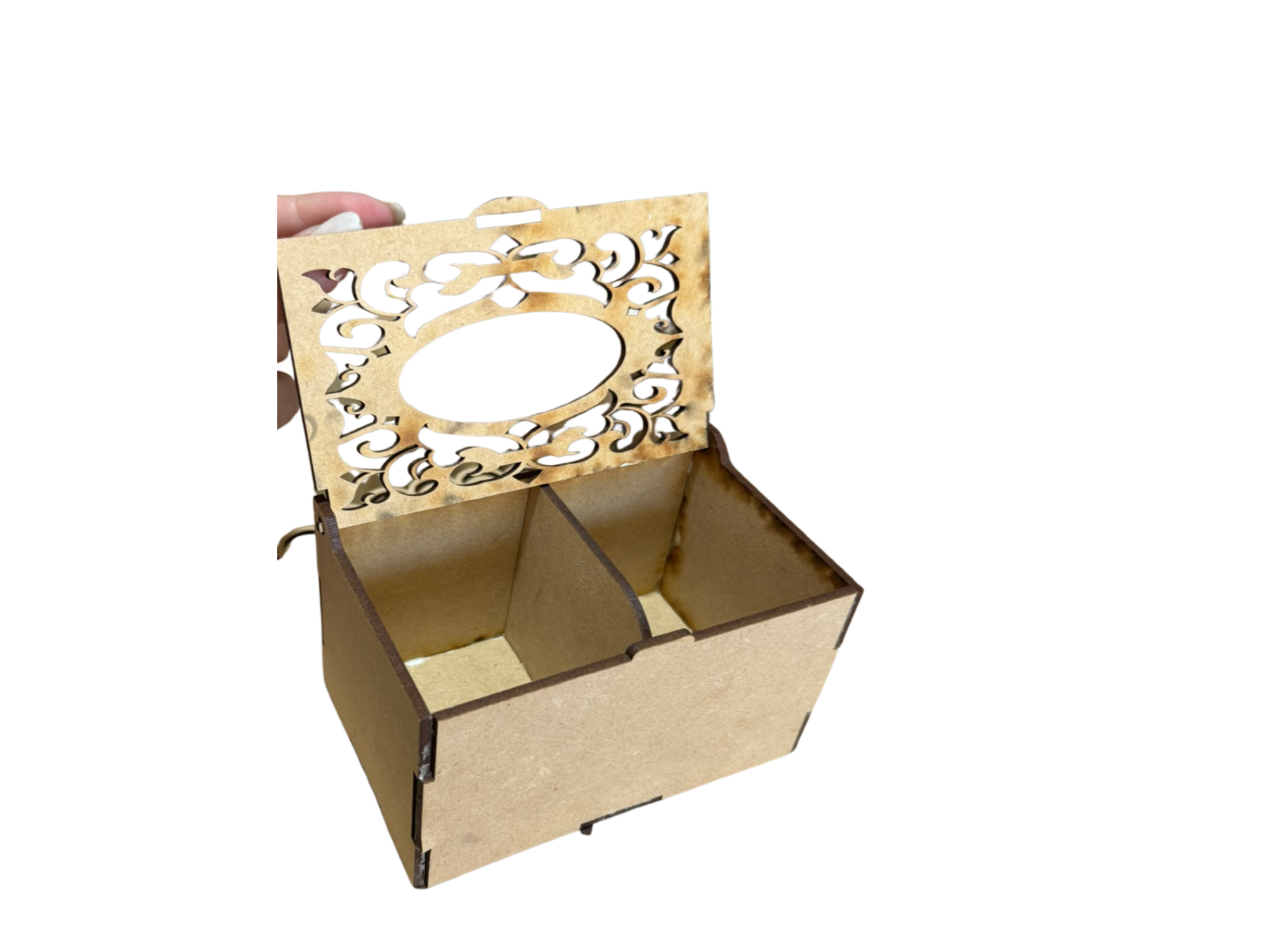 Caja de té calada