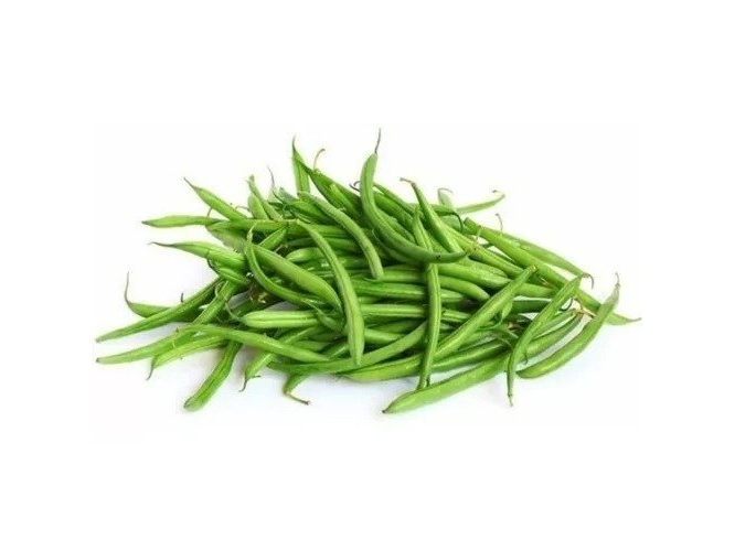 Chauchas finas verdes.