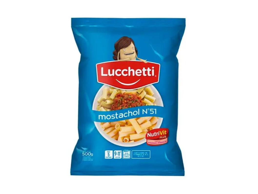 Fideos Lucchetti Mostachol 500g