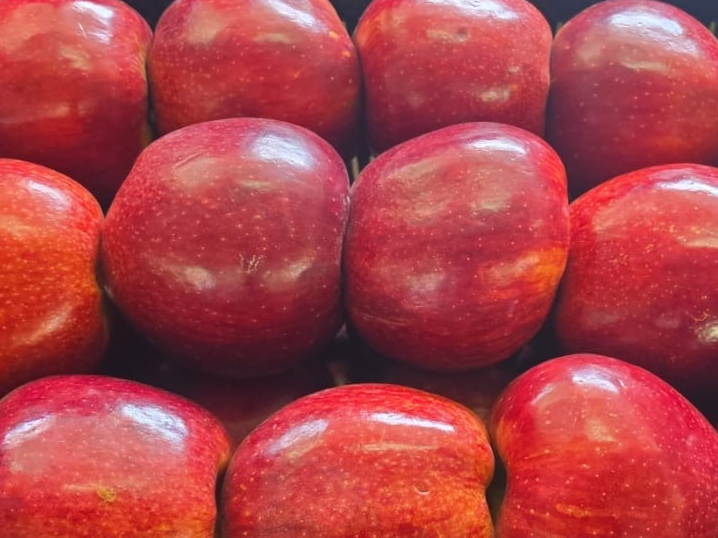 Manzana roja grande lustrada