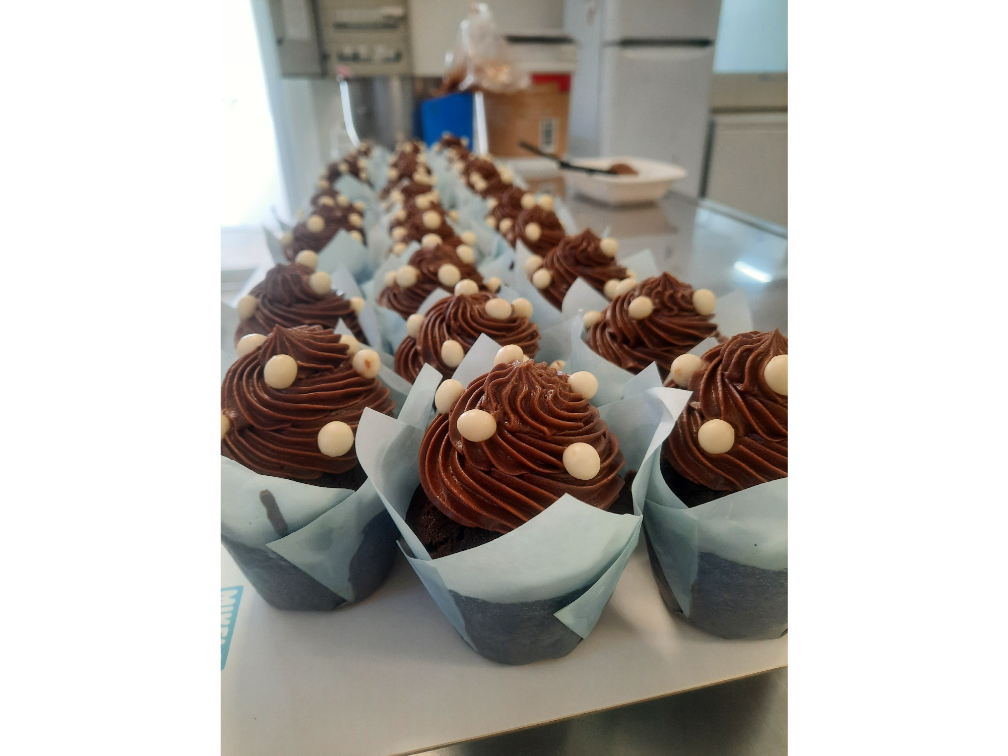 MUFFINS DE CHOCOLATE CON FROSTING DE CHOCOLATE