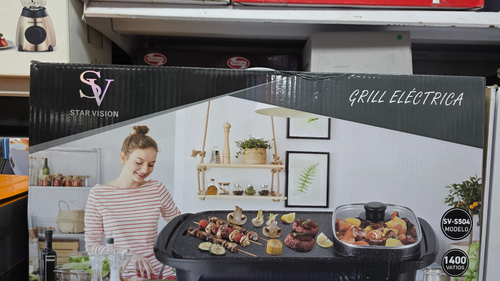 PARRILLA ELECTRICA CON OLLA Y GRILL STAR VISION