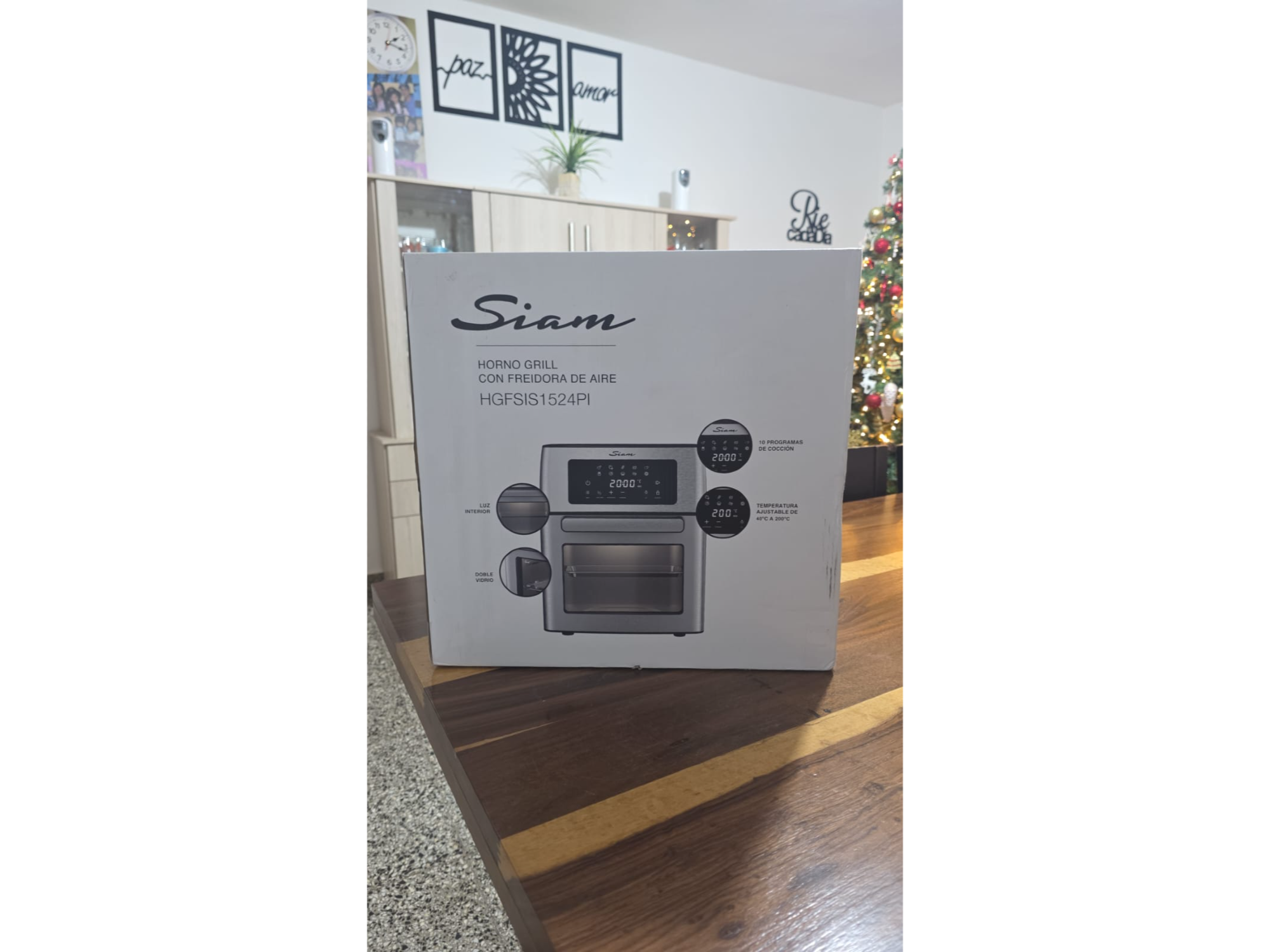 HORNO GRILL CON FREIDORA DE AIRE SIAM 14 LITROS