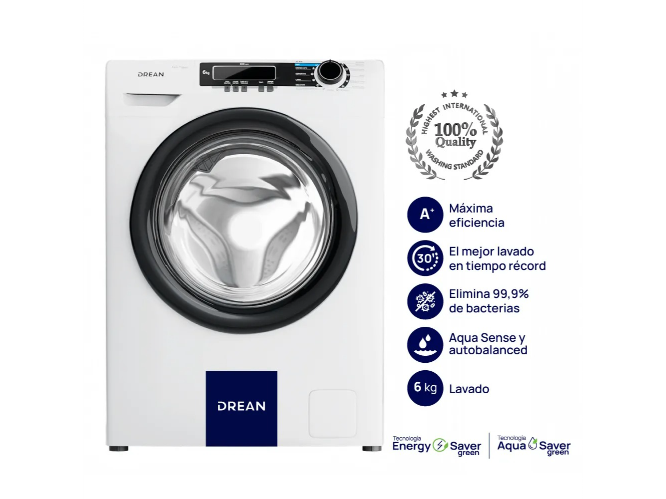 LAVARROPA AUTOMATICO DREAN 6 KG 600REV