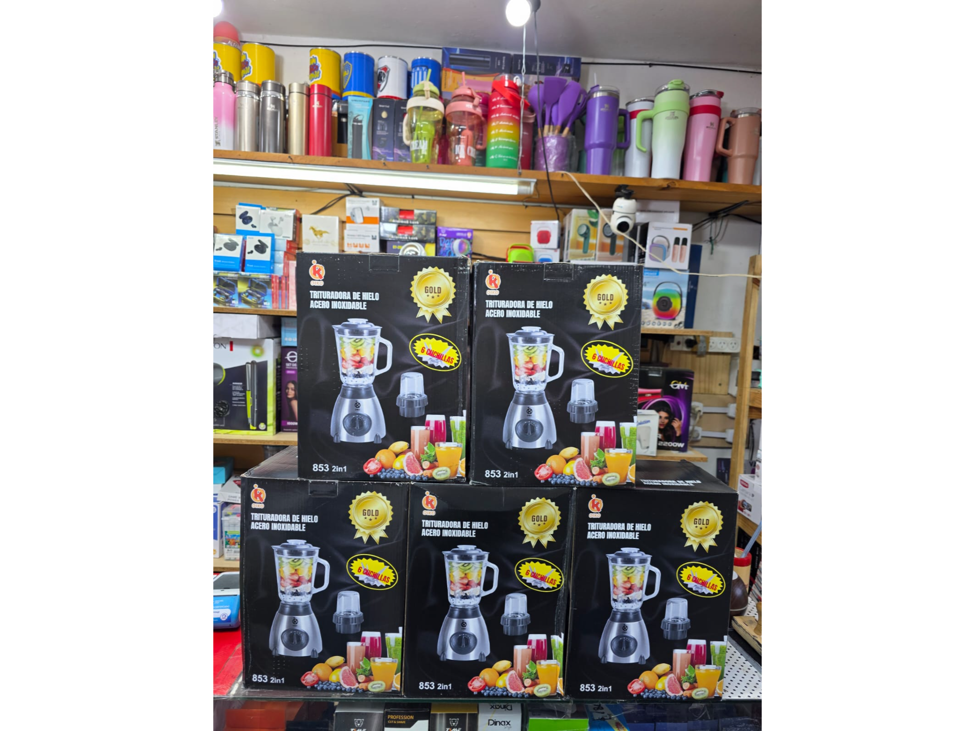 Licuadora de vidrio de acero OIKO CON MOLIDOR DE CAFE