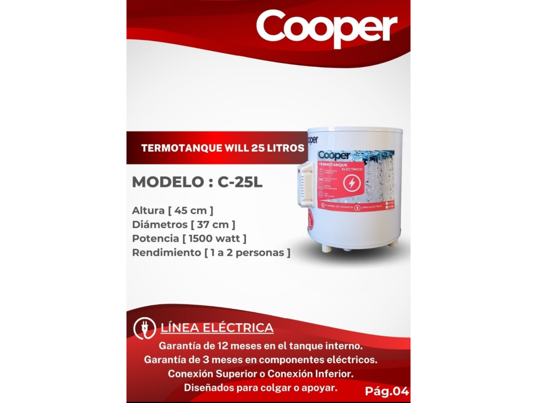 COOPER 25 LITROS