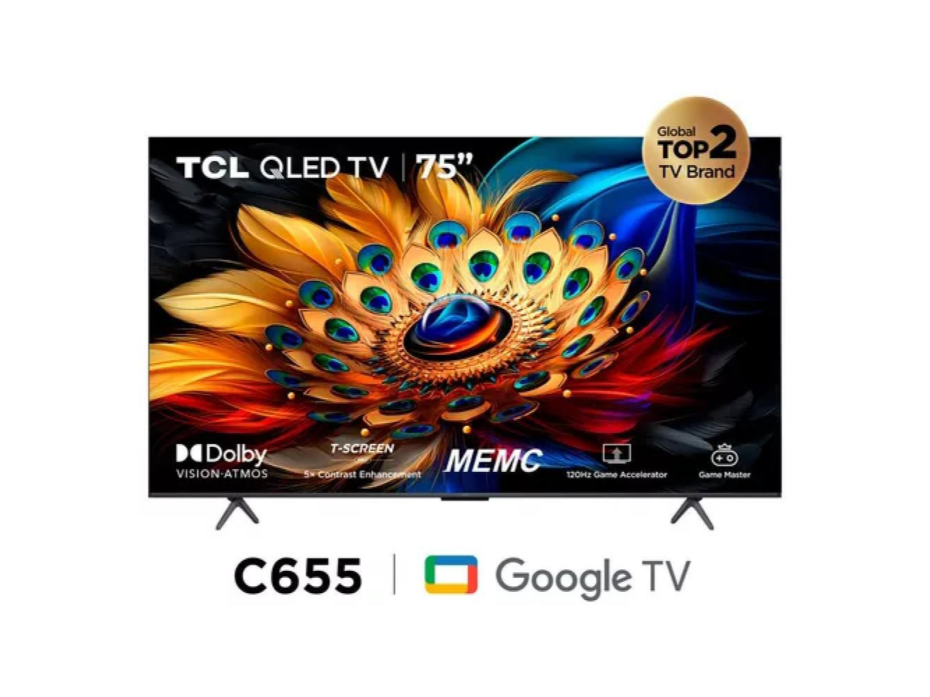 TCL QLED 75” 4k GOOGLE TV* ( Modelo 75C655a-f