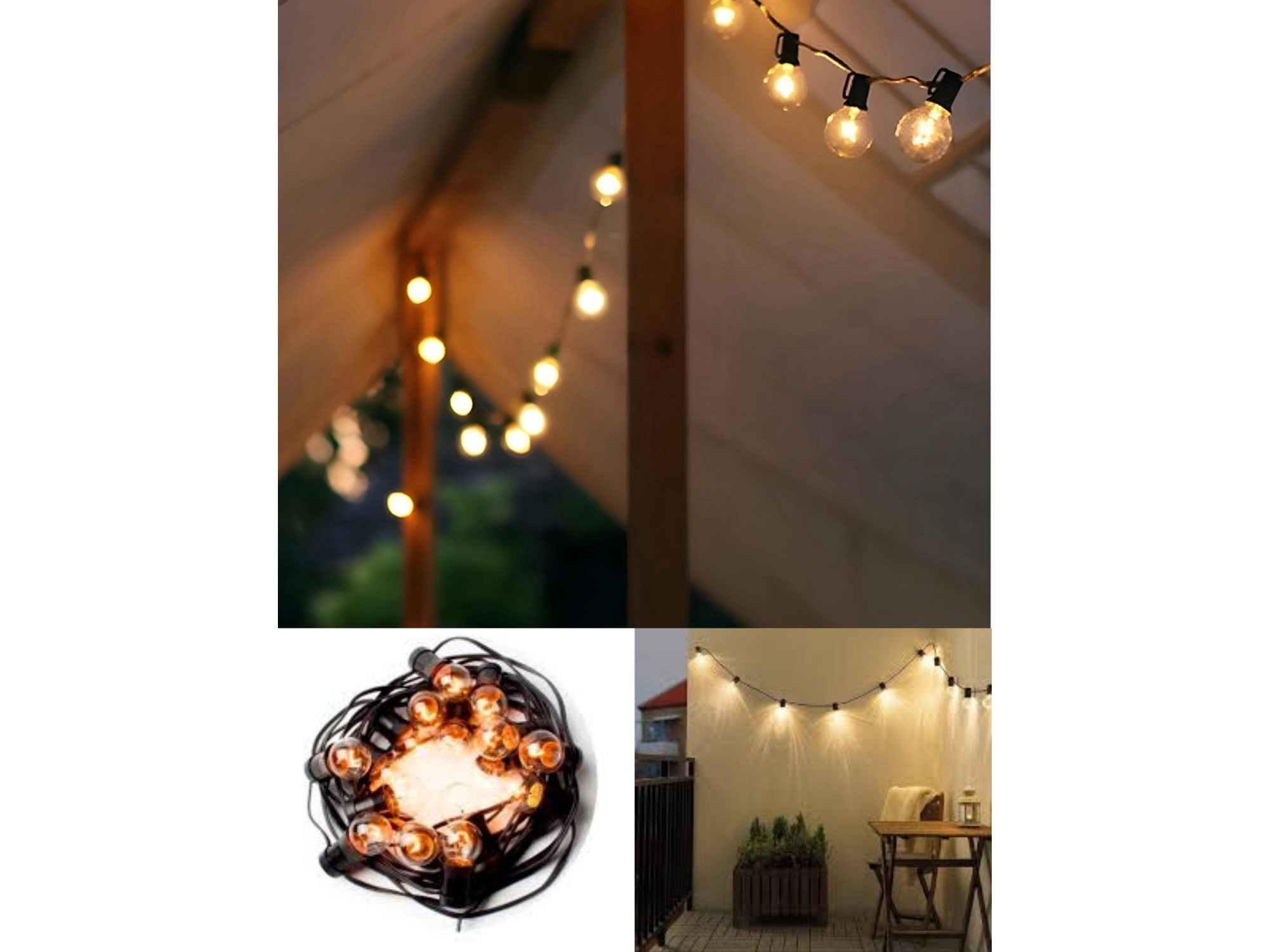 GUIRNALDA DE LUCES KERMESSE 10MTS PARA EXTERIOR