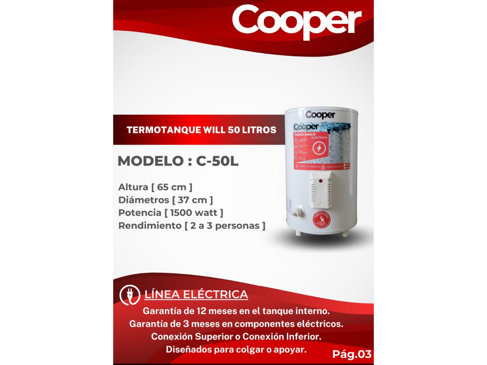 COOPER 50 LITROS