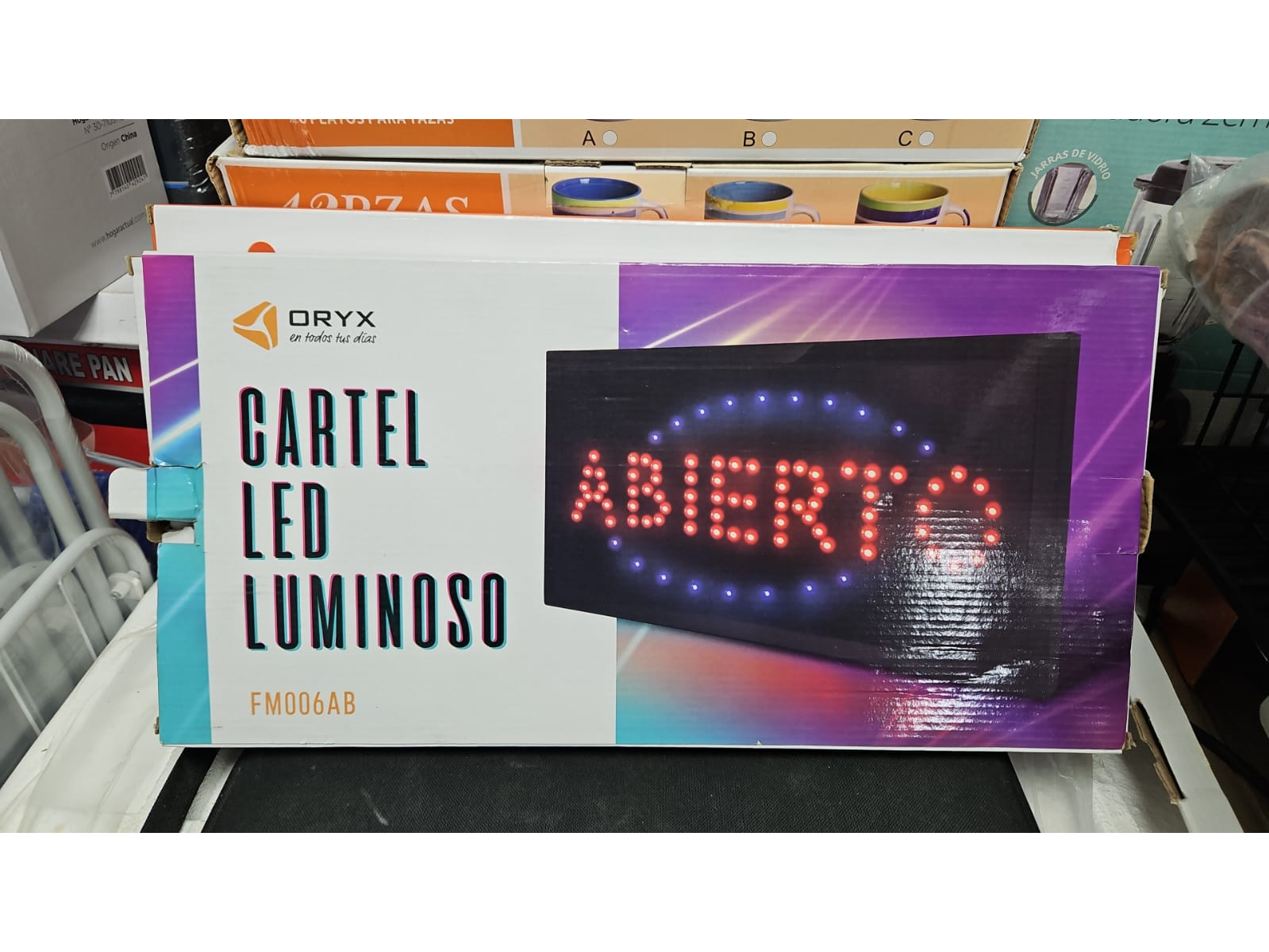 CARTELES LED CON FRASE PARA COMERCIOS