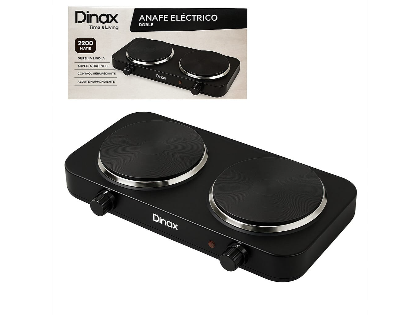 Anafe electrico dinax 2 hornallas