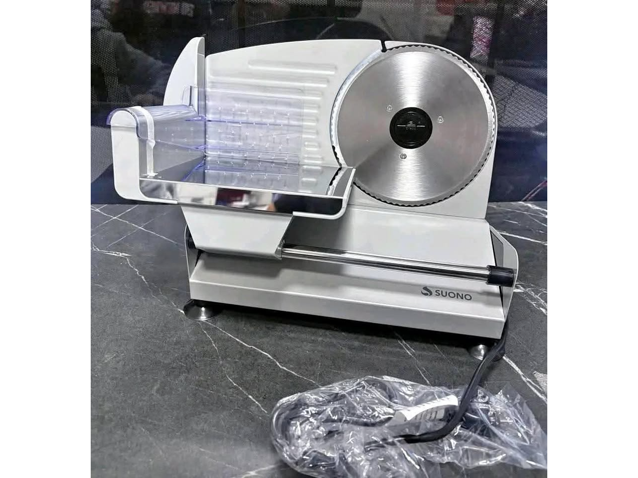 *🥪Cortadora de fiambre metalica GRIS SUONO (HOG0232)🥪* USO FAMILIAR