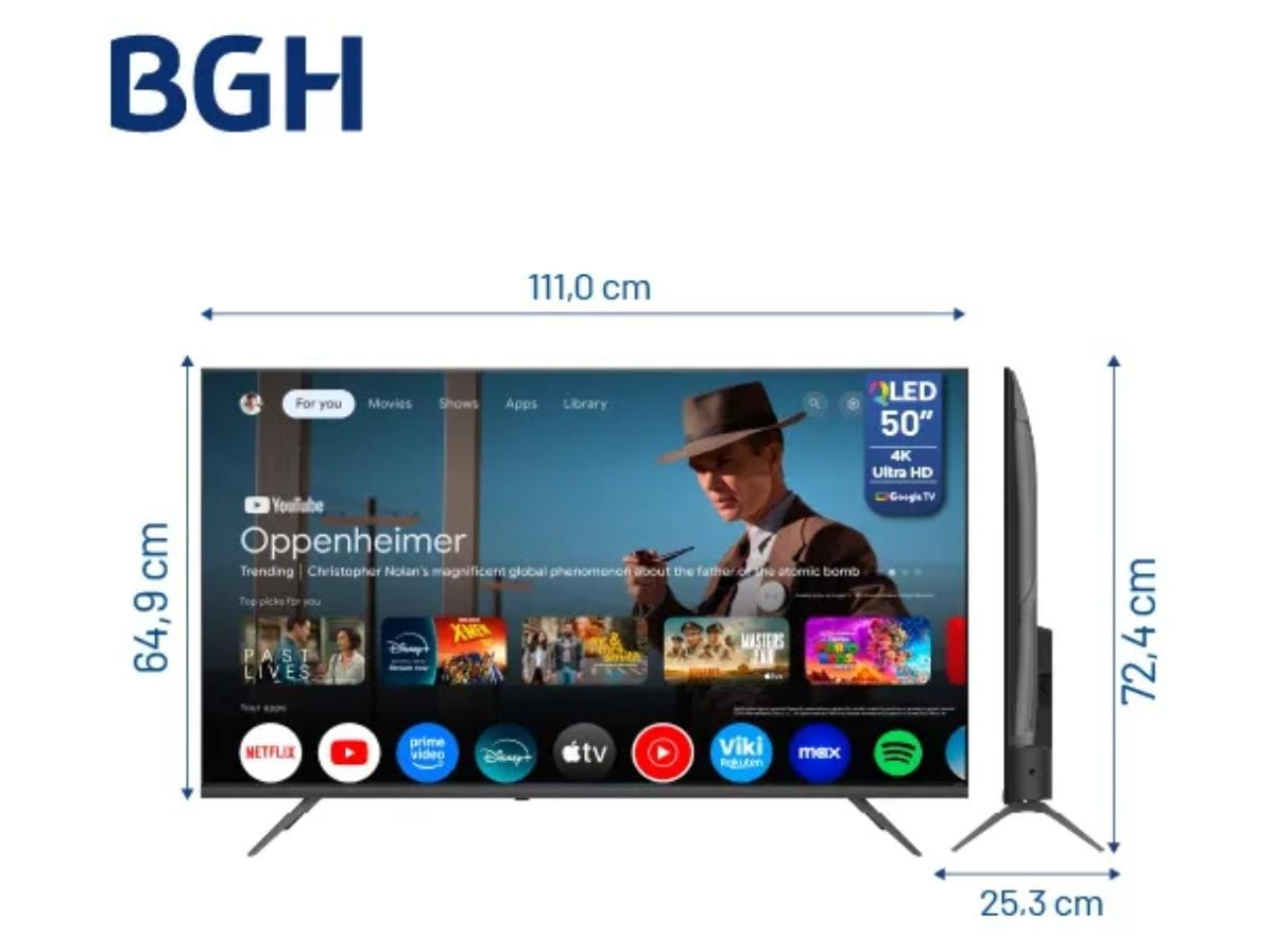 Tv smart De 50” bgh Qled