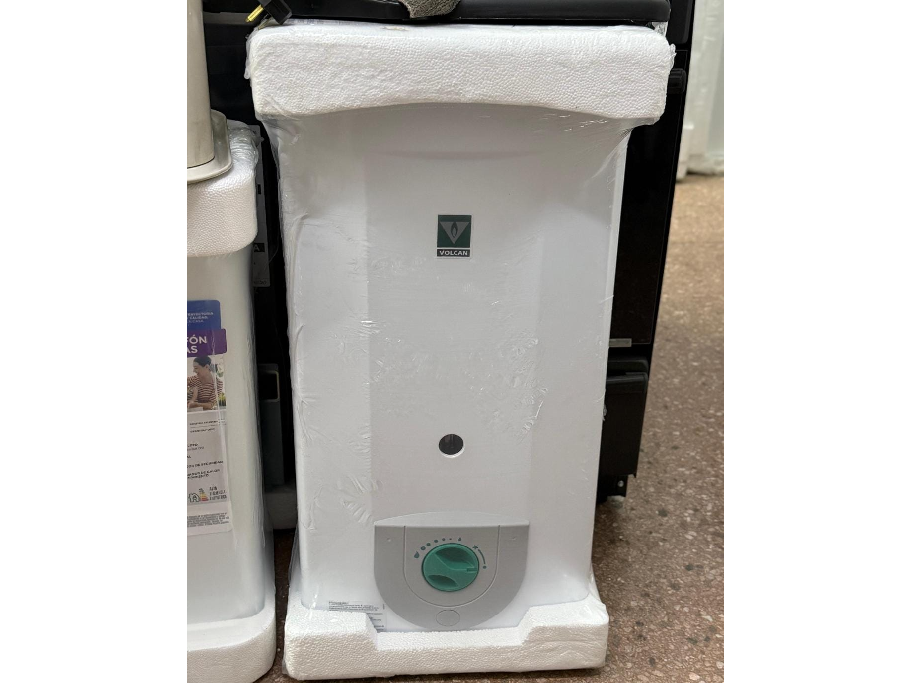 Calefon volcán gas natural