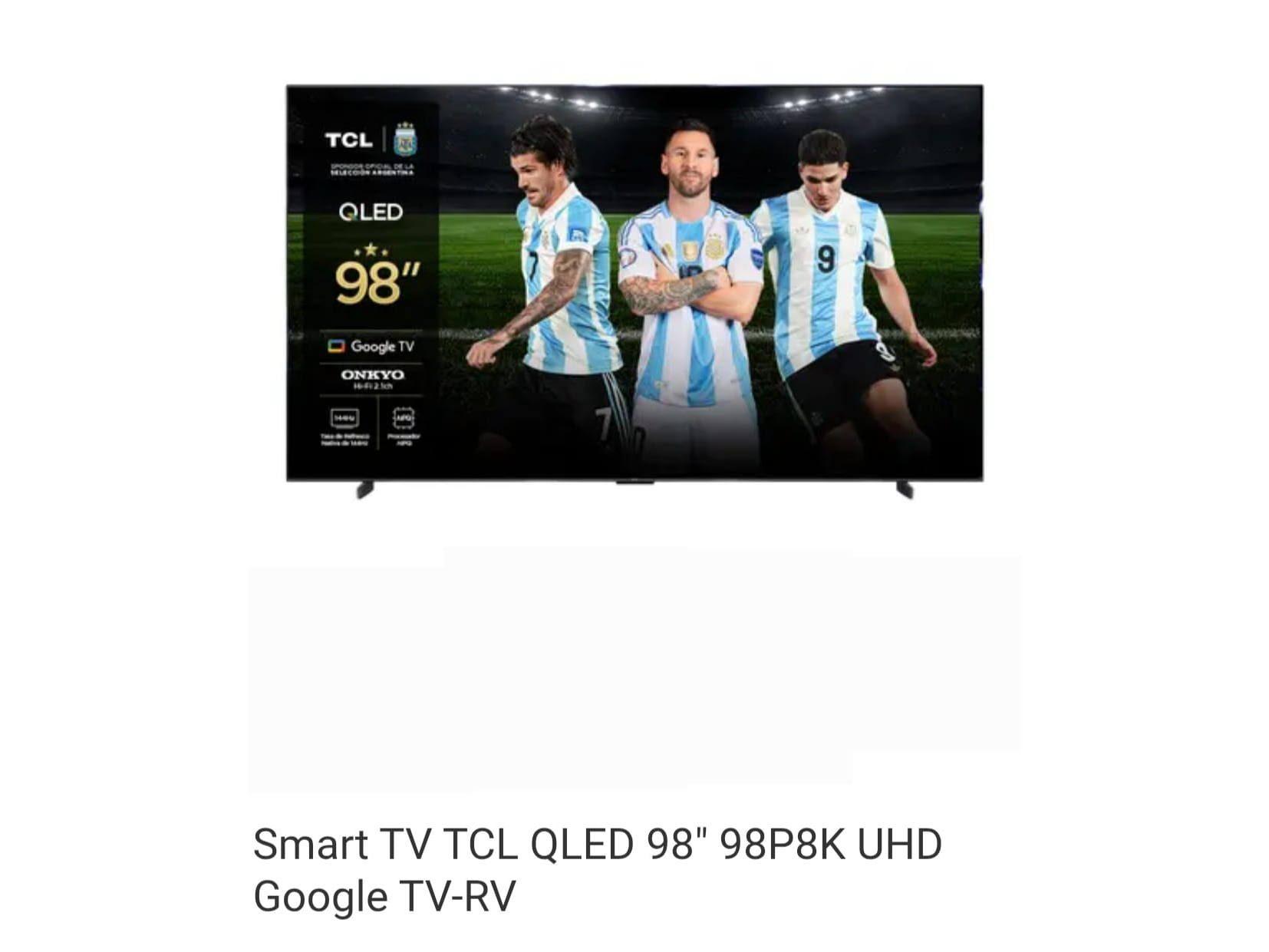 SMART QLED DE 98 TCL PULGADAS