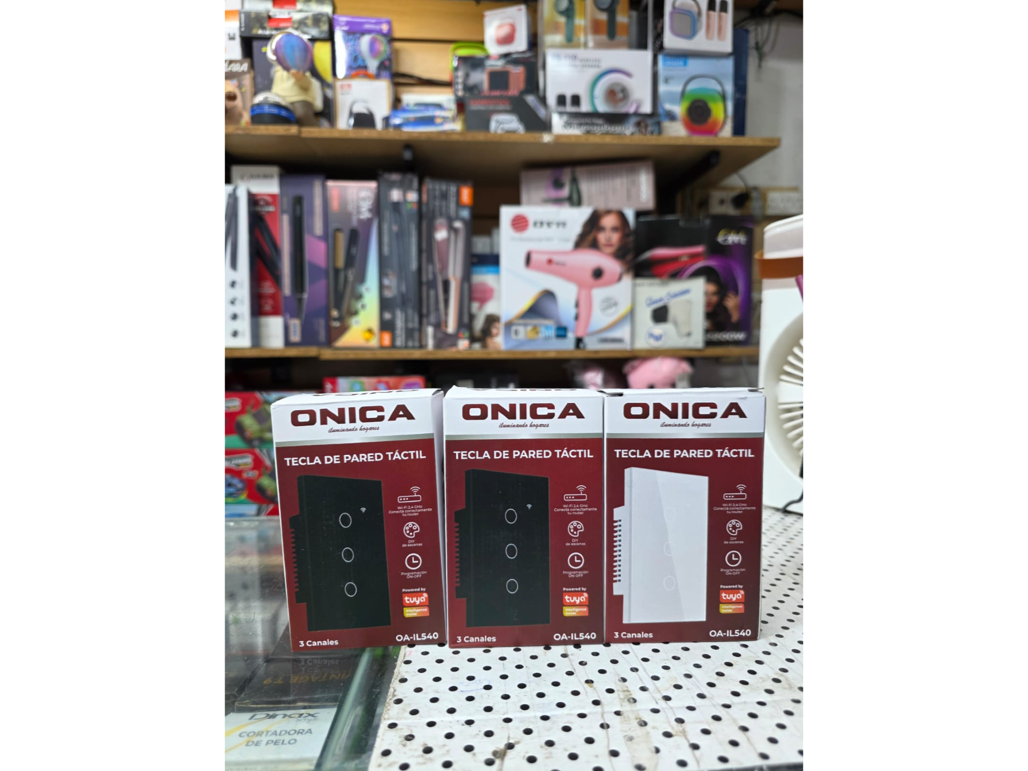 Tecla de pared táctil cn luz onica