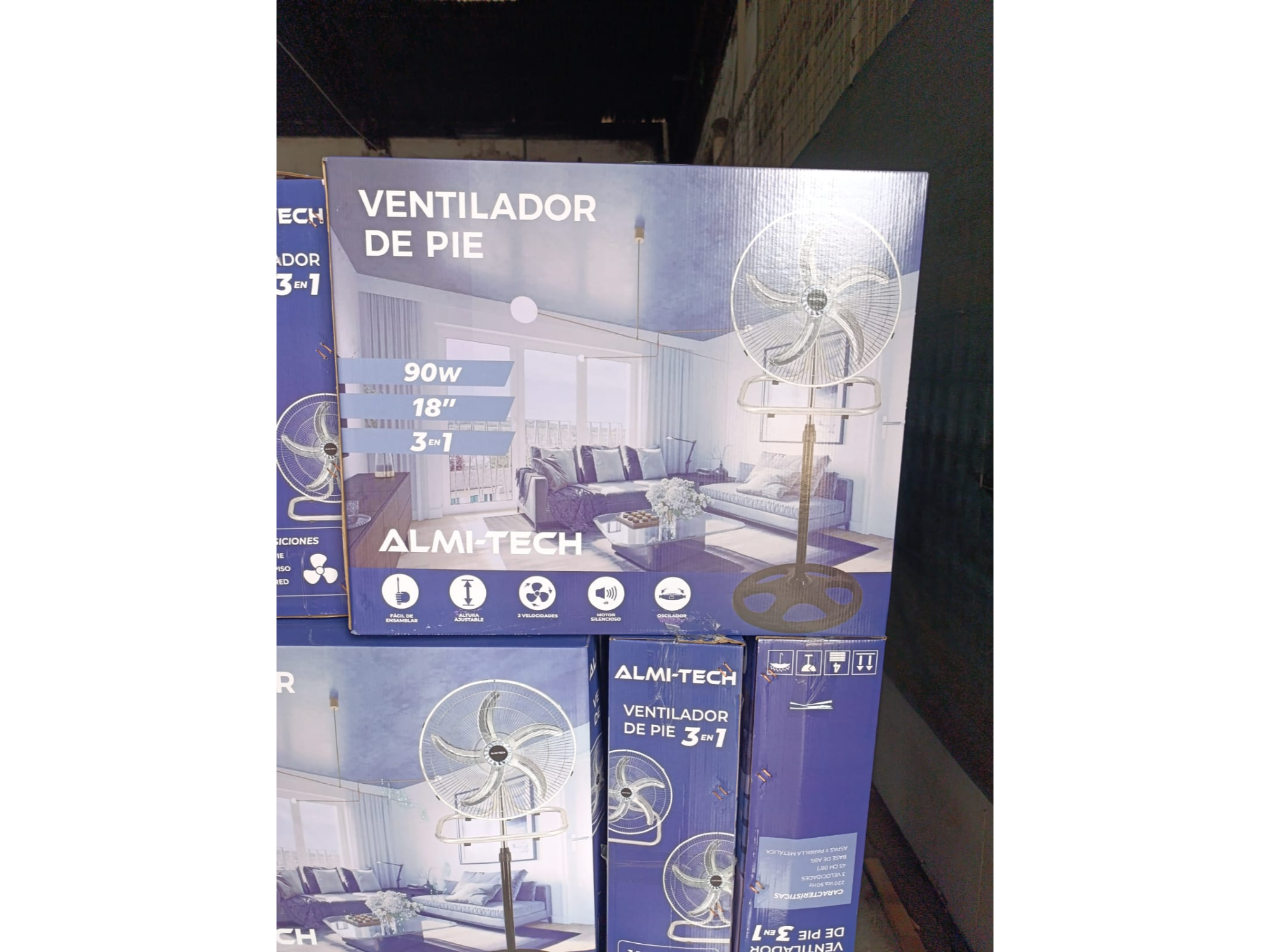 VENTILADOR ALMI-TECH 3 EN 1 DE 90W DE POTENCIA