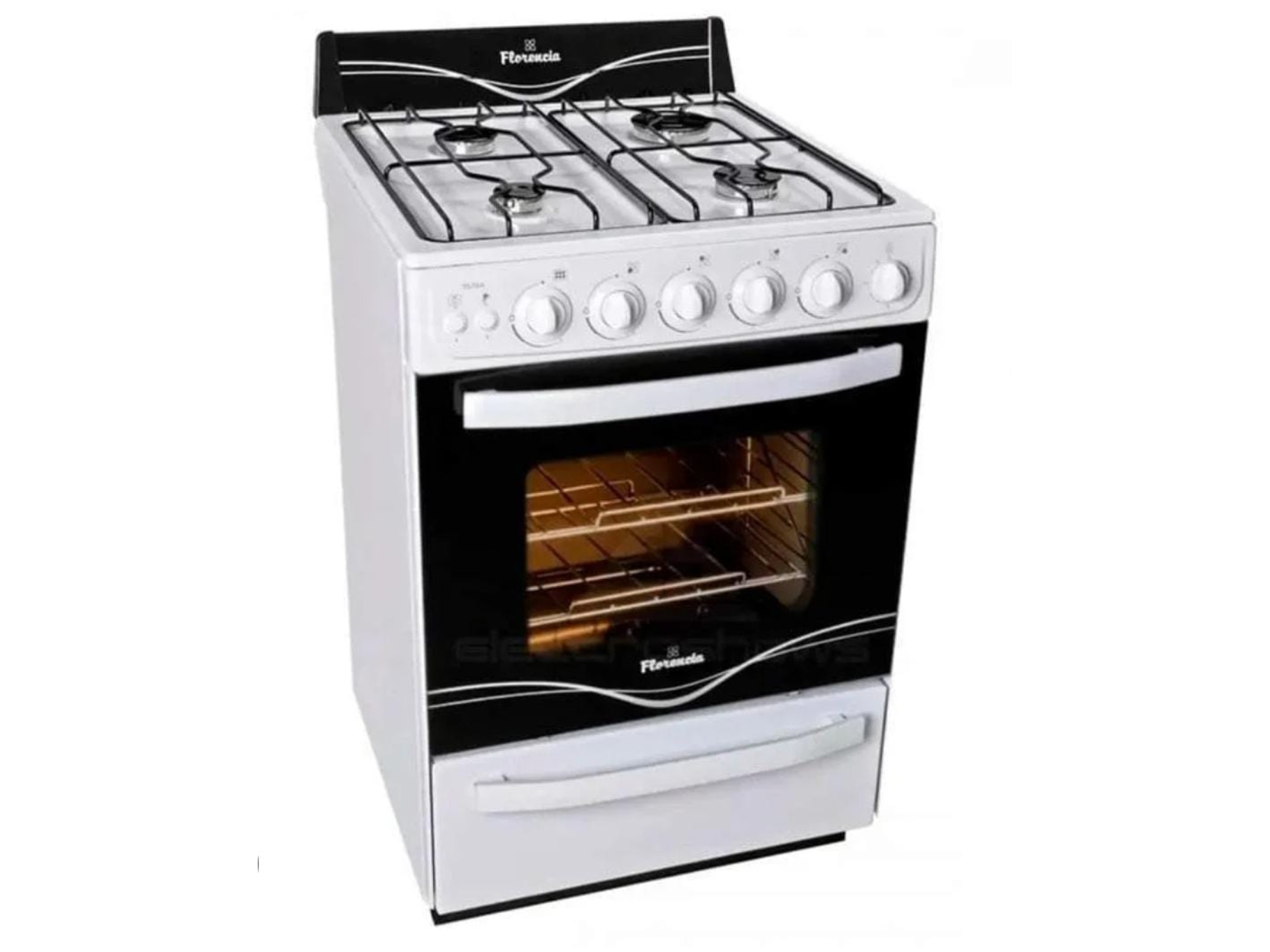 COCINA FLORENCIA BLANCA CON ENCENDIDO