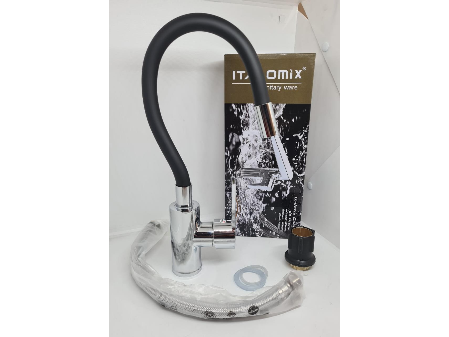 MONOCOMANDO FLEXIBLE GOURMET COLOR NEGRO