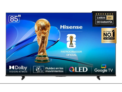 Smart tv QLED DE 85 PULGADAS HISENSE GOOGLE TV.