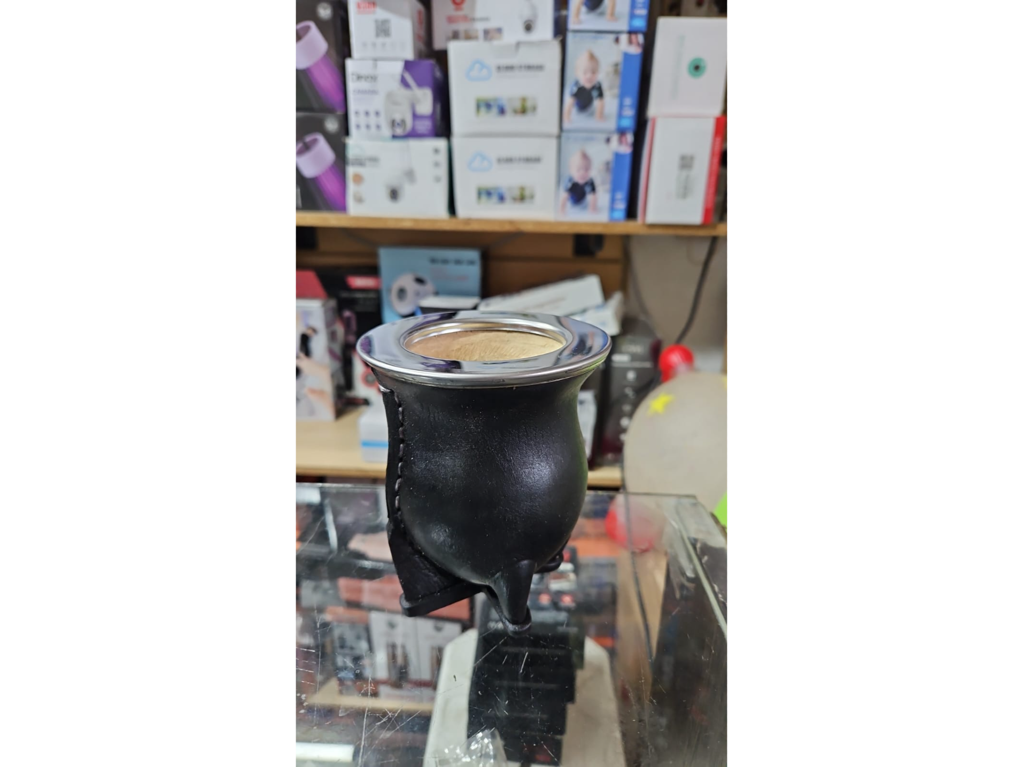 Mate camionero cuero