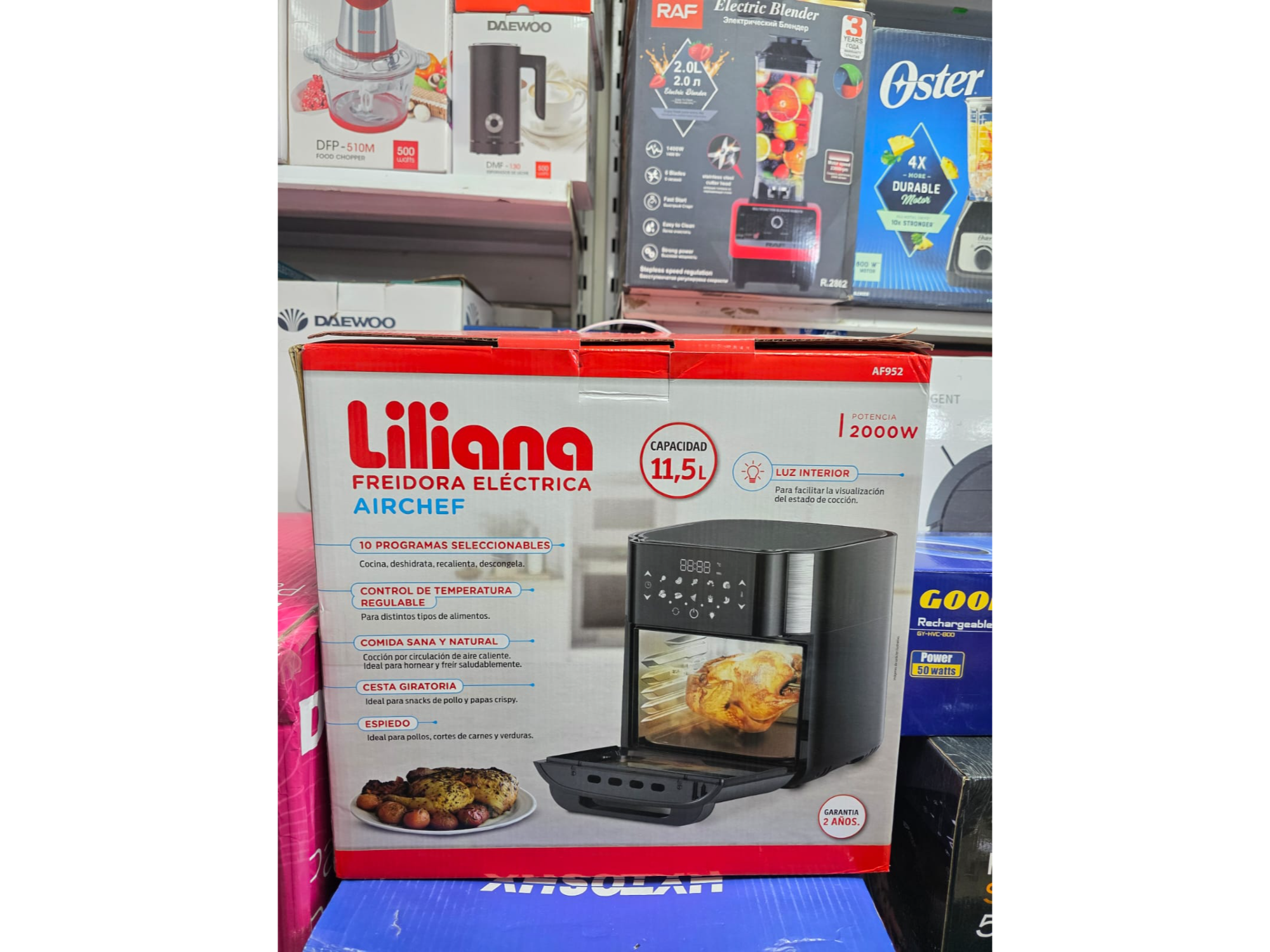 Freidora de aire liliana airchef de 11.5 litros