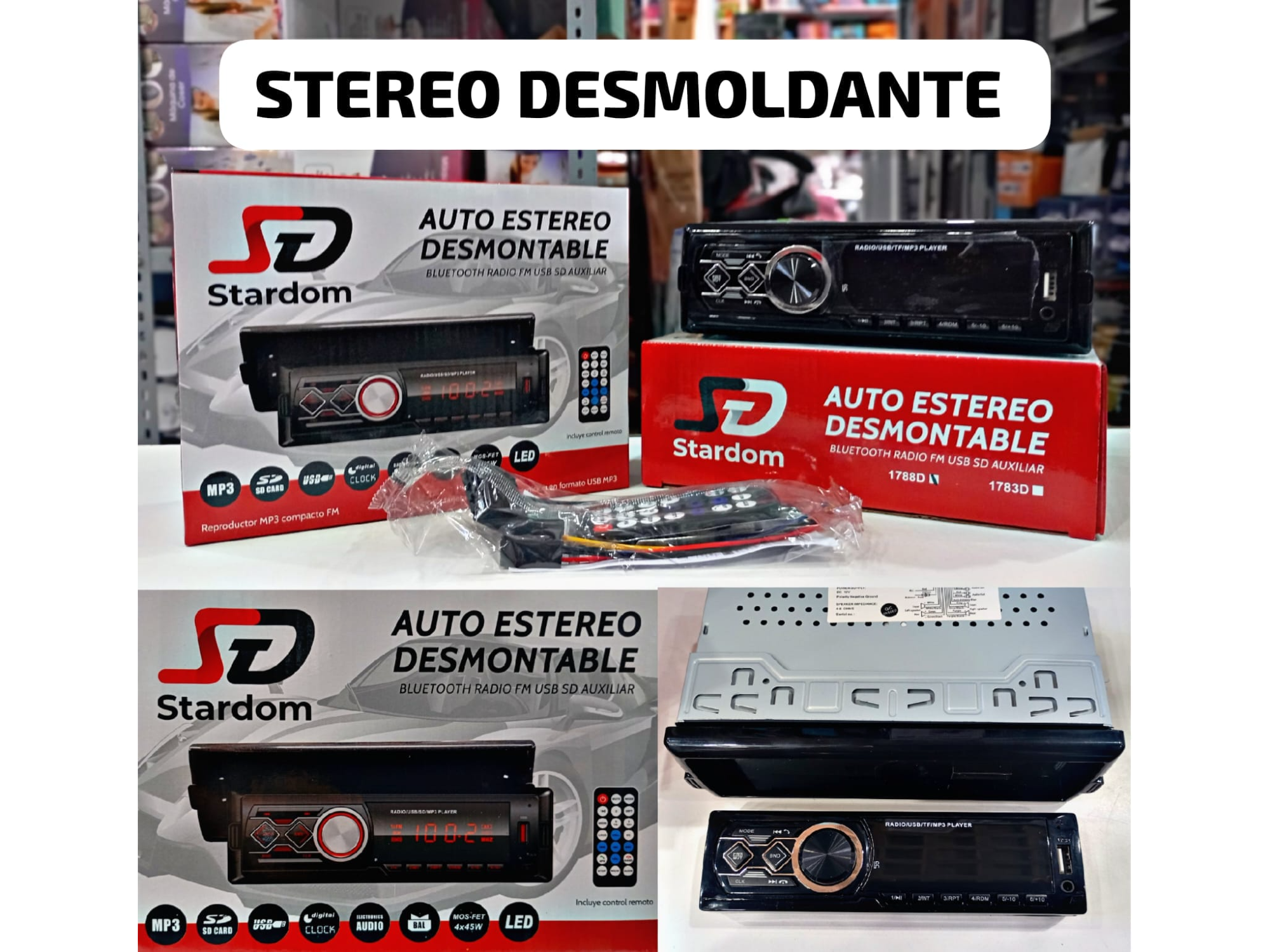 STEREO BLUETOOTH FRENTE DESMONTABLE