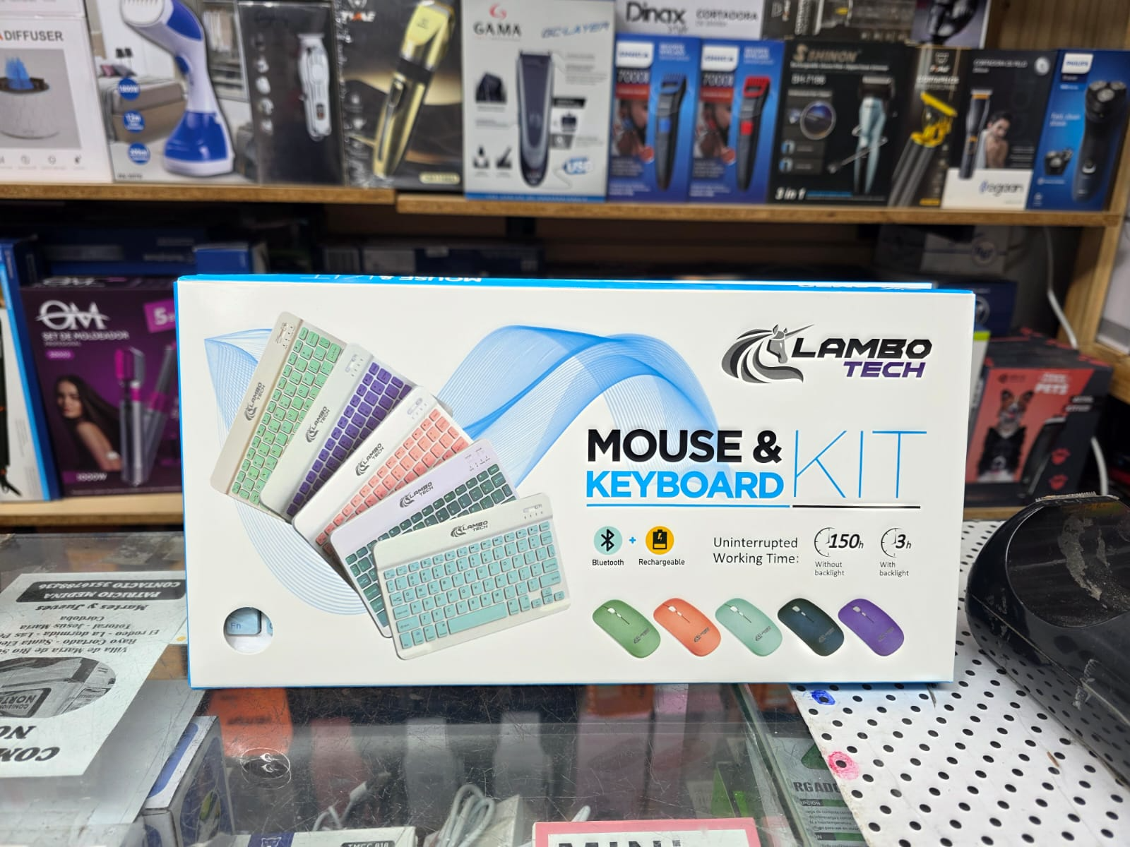 Combo teclado y mouse Lambotech, recargable, BT