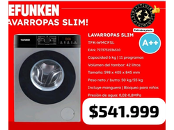 Lavarropa telefuken 6 kilos