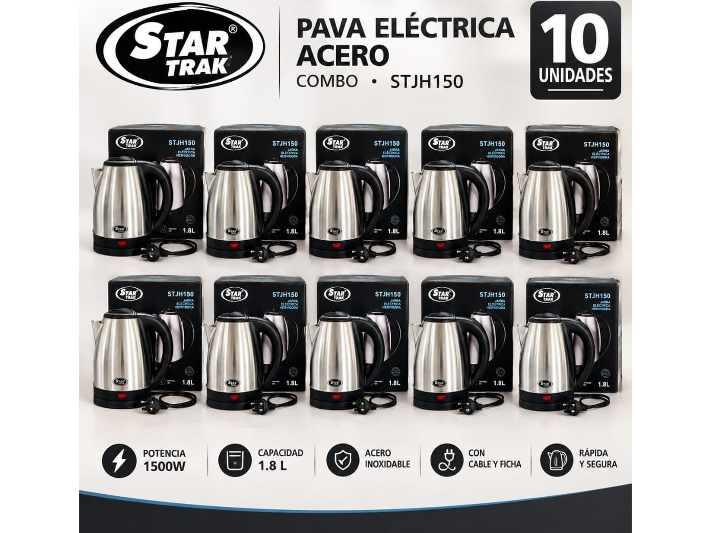 PAVA ELECTRICO STAR TRACK DE ACERO