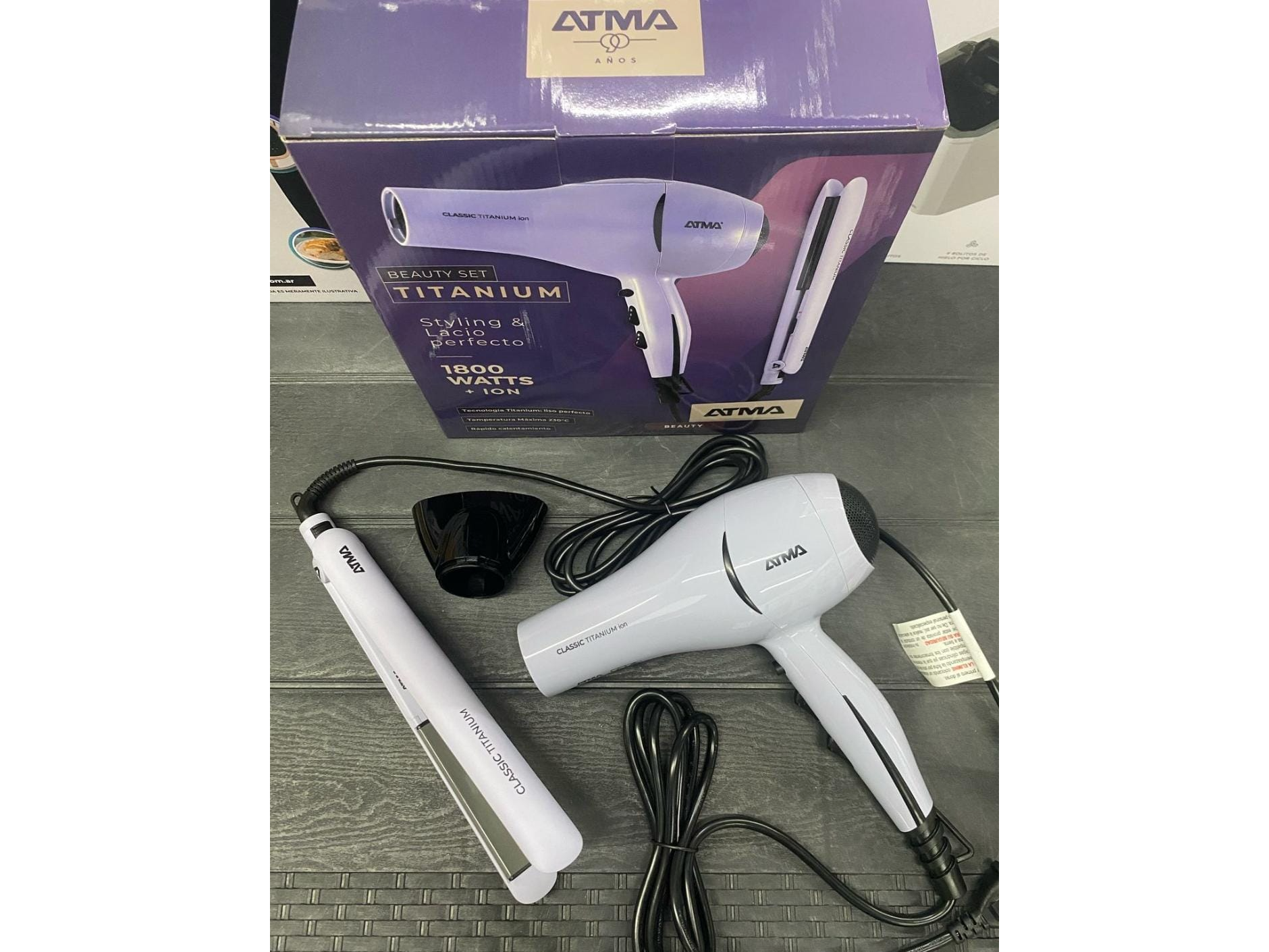 COMBO PLANCHITA Y SECADOR ATMA