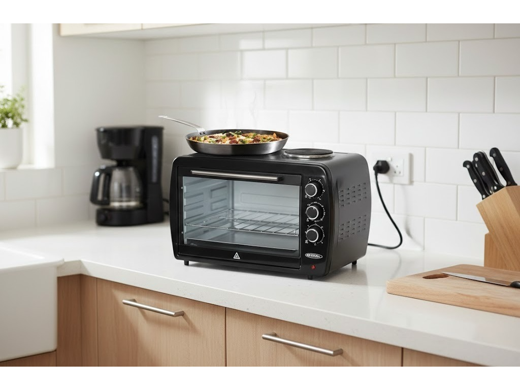Horno Eléctrico Axel 45 Lts con Hornallas 🔥 Todo en uno para tu cocina 🍽️