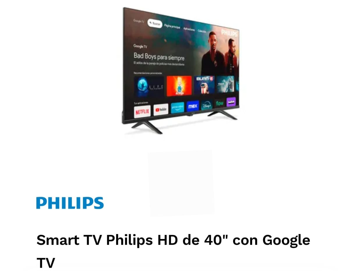 SMARTV TV PHILIPS DE 40 CON GOOGLE