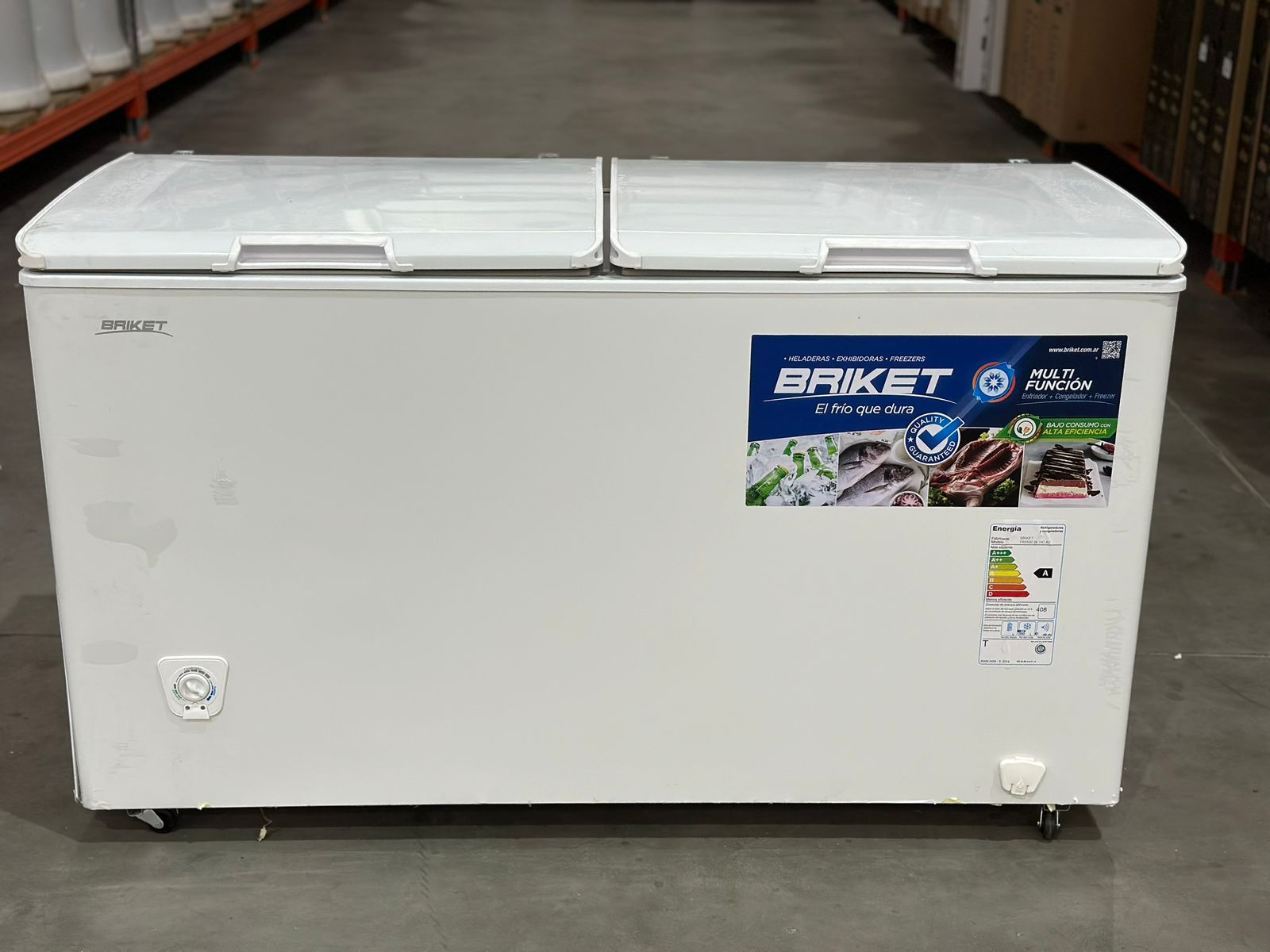 Frezzer puerta BRIKET de 400 litros doble PUERTA