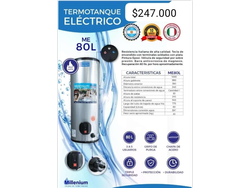 Termotanque eléctrico millenium 80 litros SUPERIOR