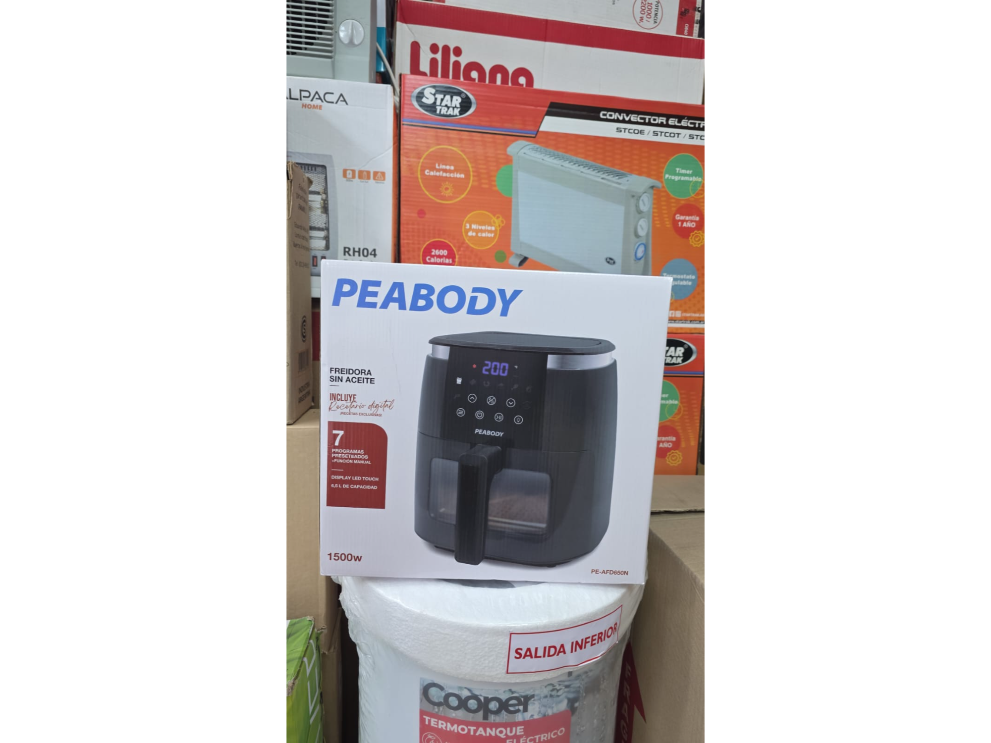 Freidora de aire peabody 6.5 litros