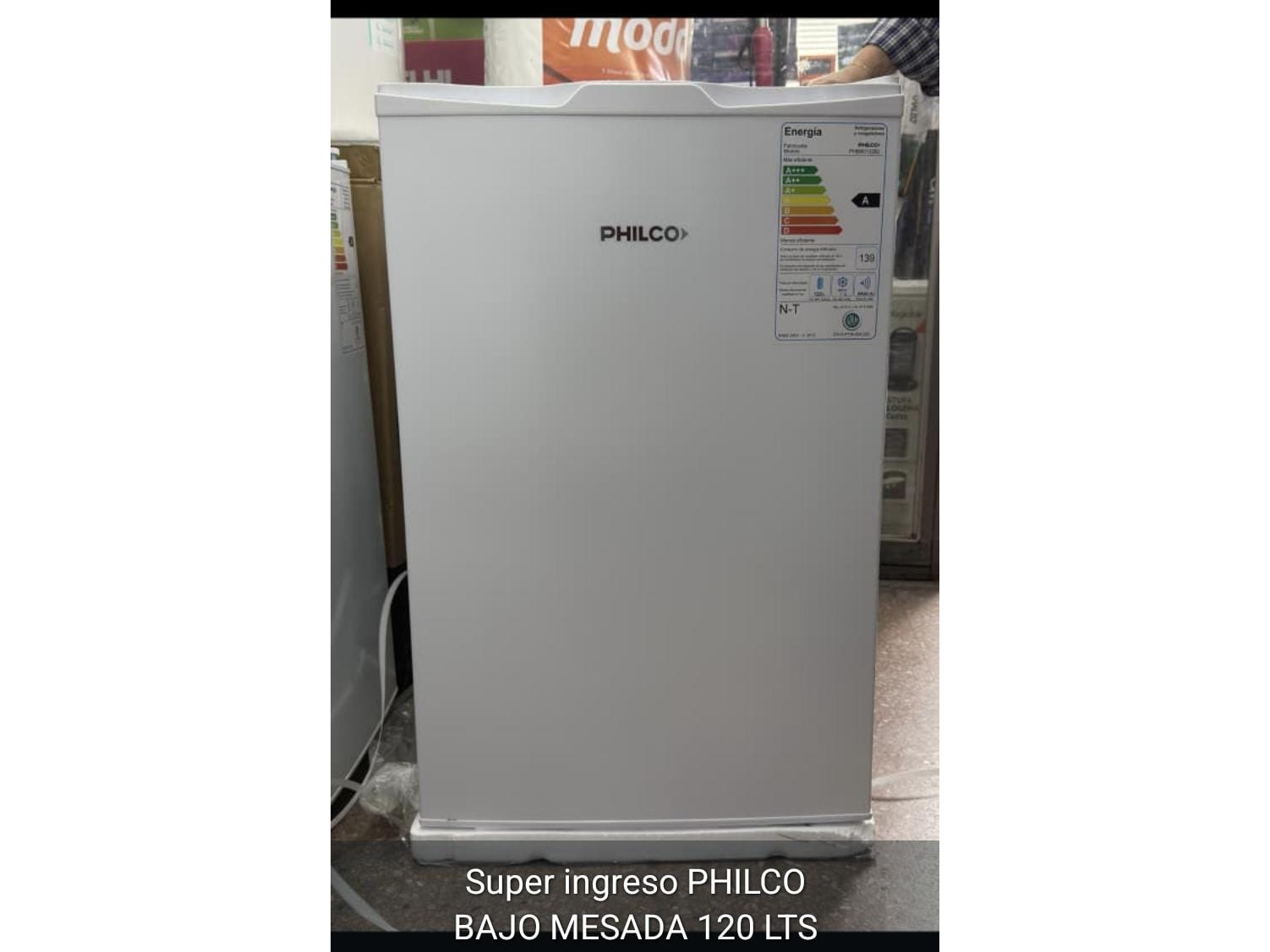 Heladera bajo Mesada philco 120 litros
