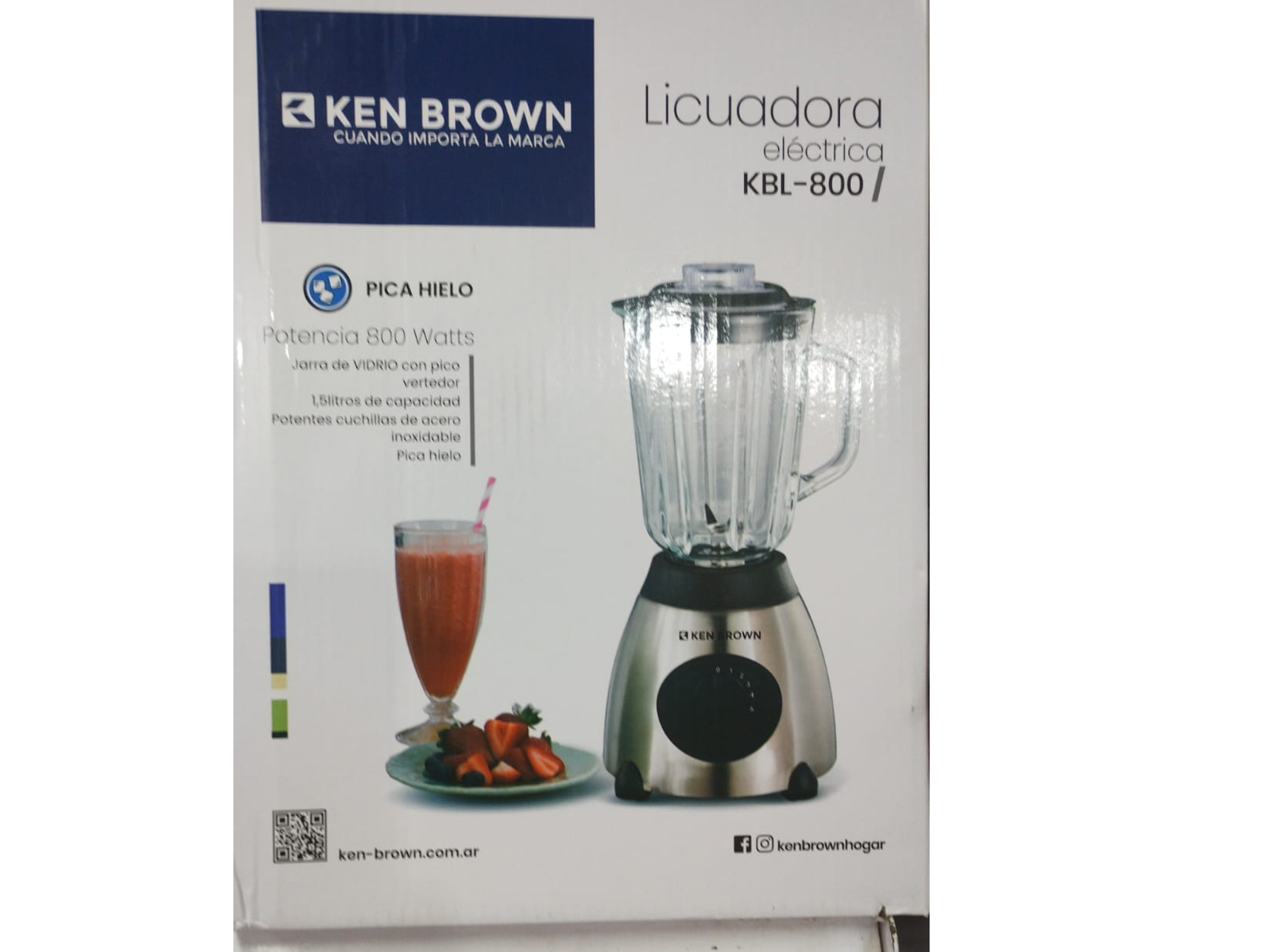 LICUADORA KEN BROWN DE ACERO DE 800W