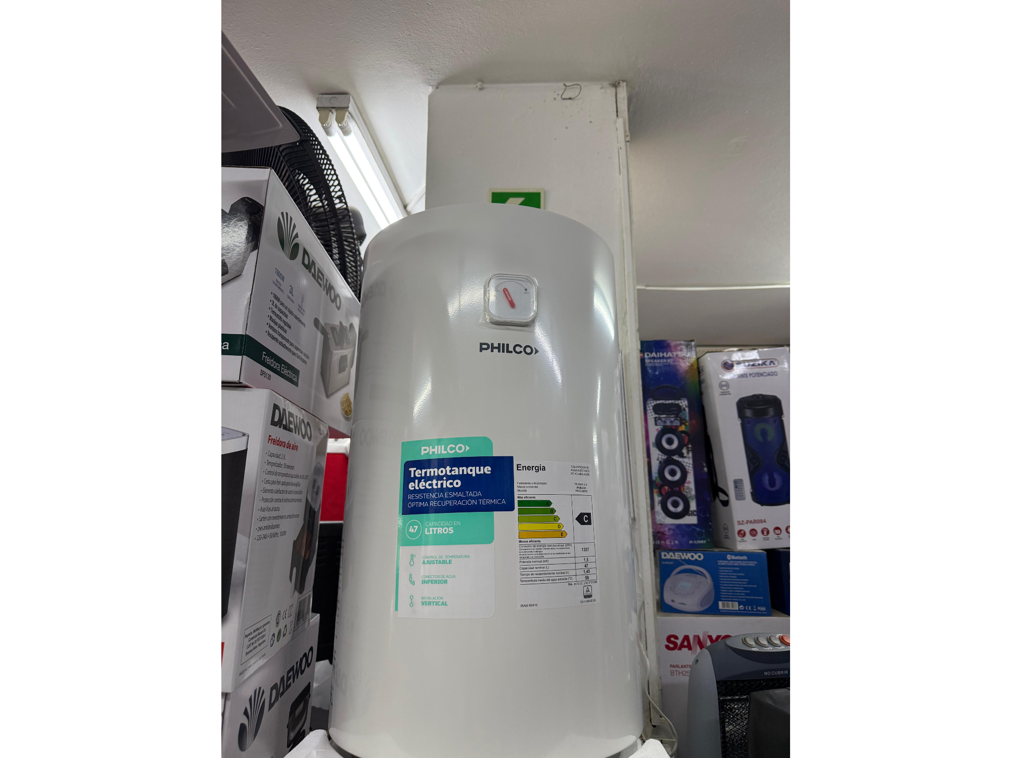 TERMOTANQUE PHILCO DE 47 LITROS CARGA INFERIOR