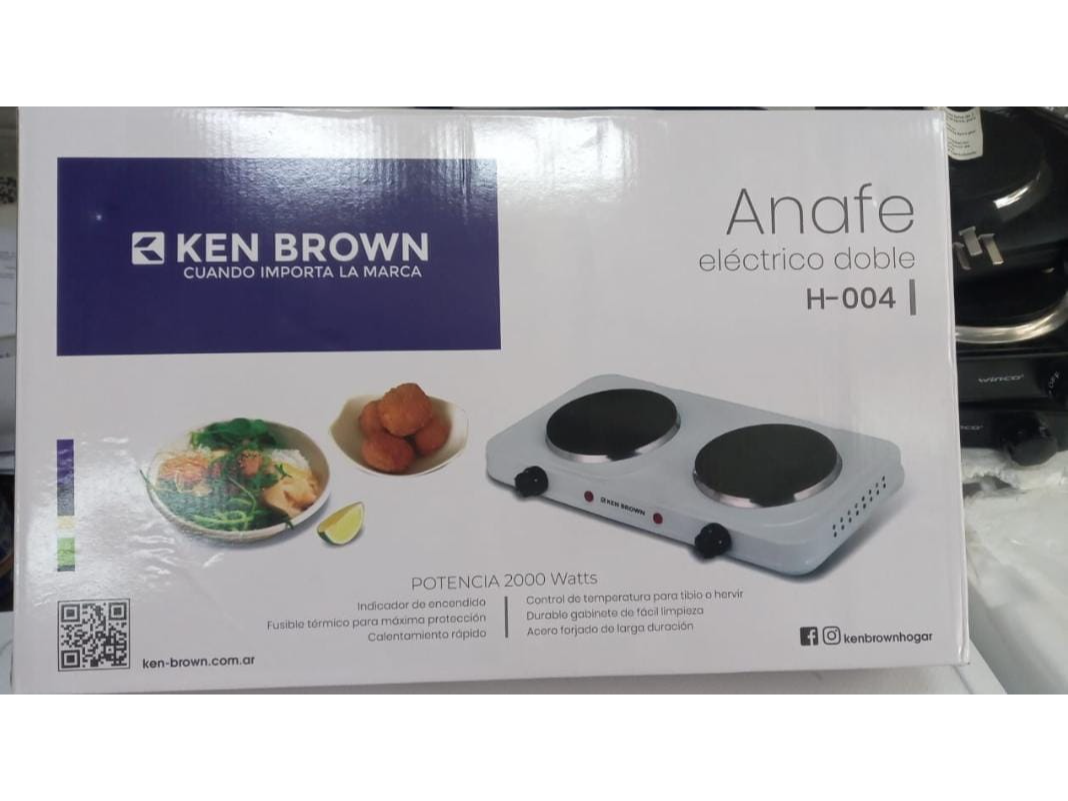 ANAFE ELECTRICO KEN BROWN 2 HORNALLA