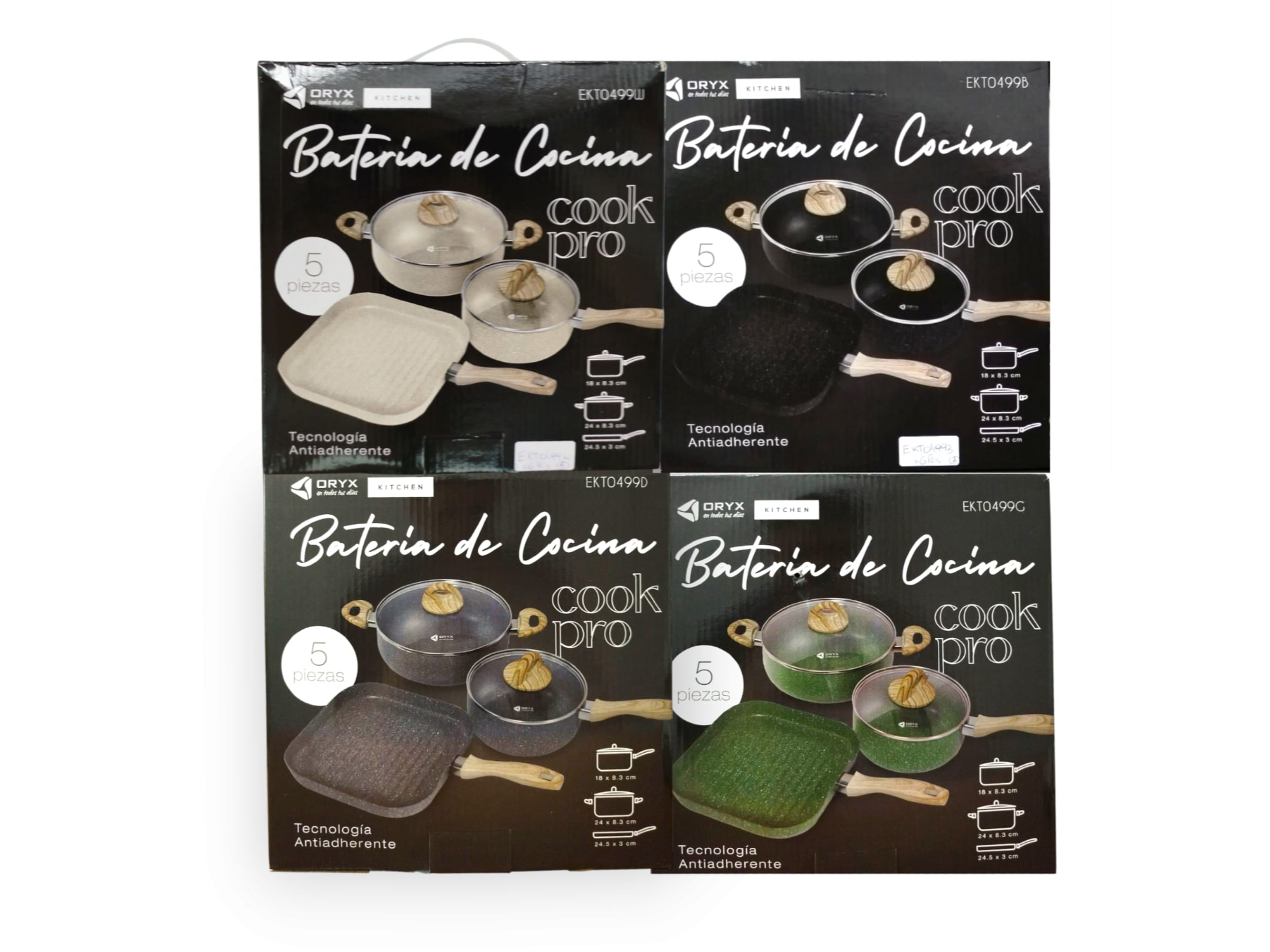 JUEGO DE OLLAS ORYX 5 PCS