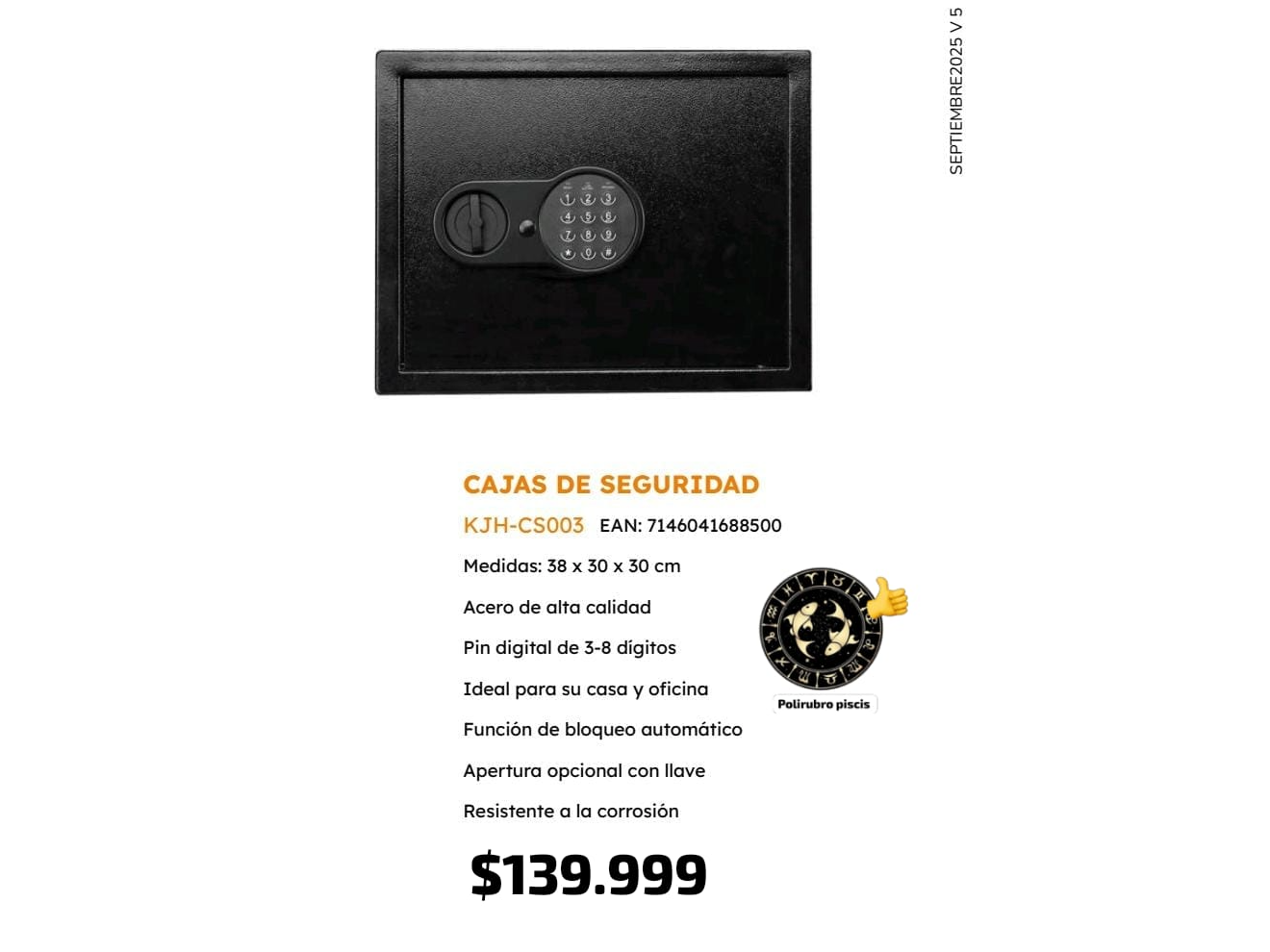 Caja de seguridad kjh-cs003