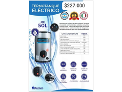 Termotanque eléctrico millenium 50 litros SUPERIOR