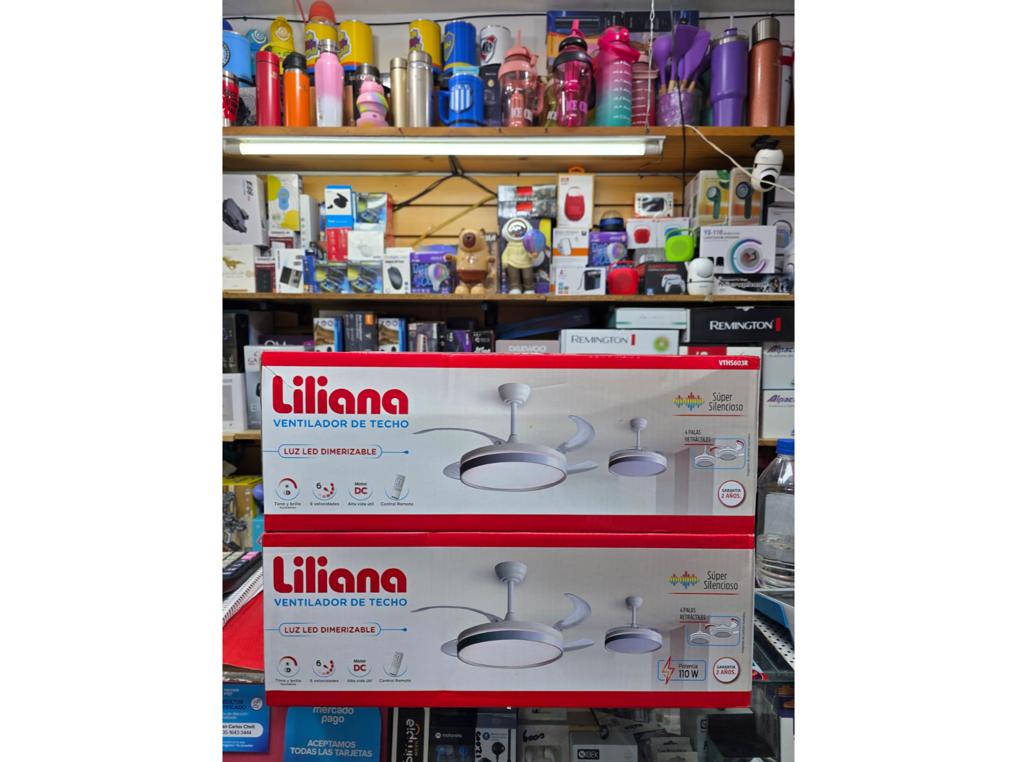 VENTILADOR LILIANA VTHS603R RETRACTIL ACERO