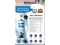 TERMOTANQUE MULTI GAS MILLENIUM 50 LITROS SUPERIOR.