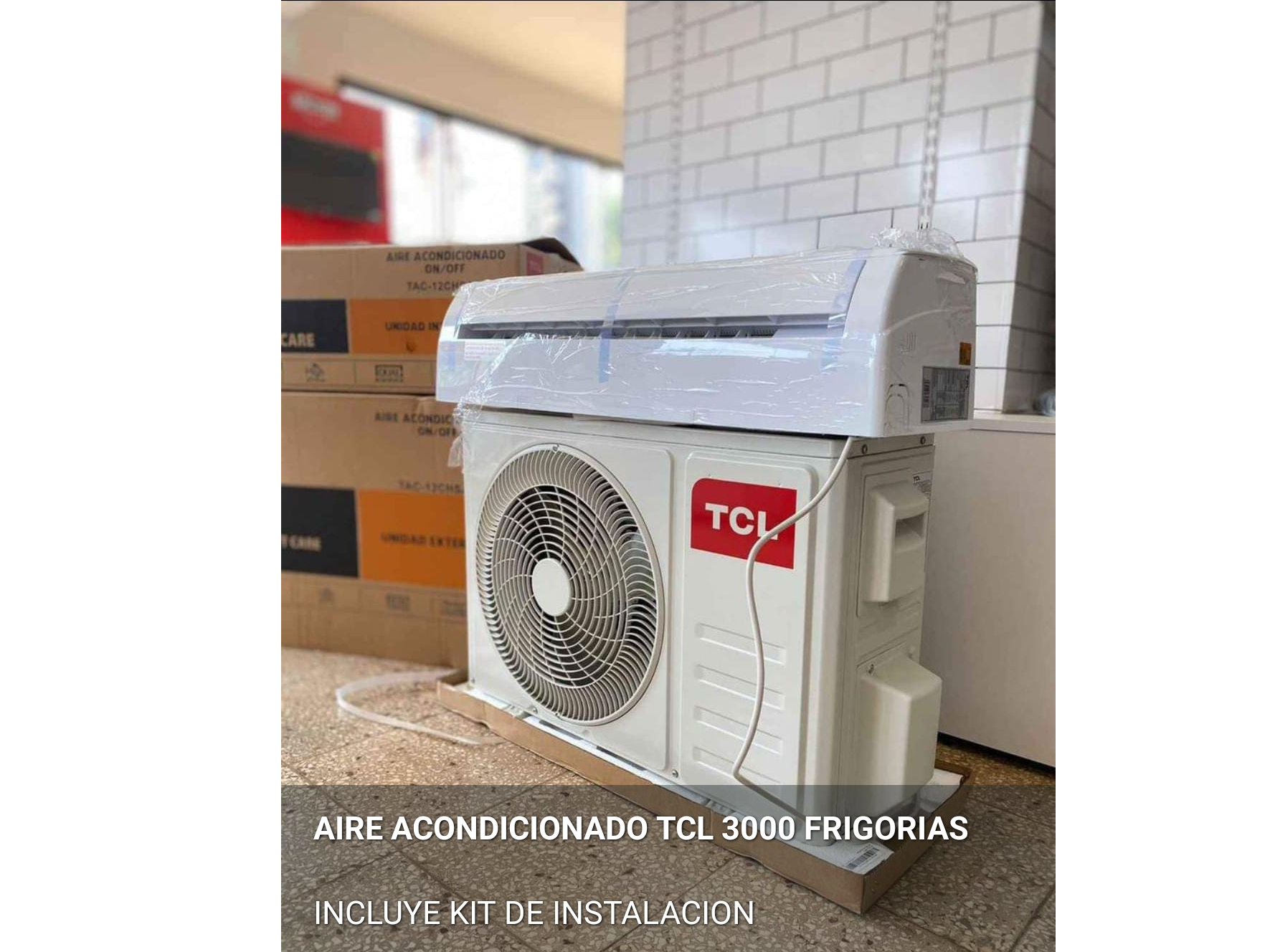 AIRE TCL DE 3000 FRIGORIAS CON KIT DE INSTALACION