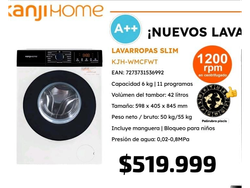 Lavarropa kanji 6 kilos