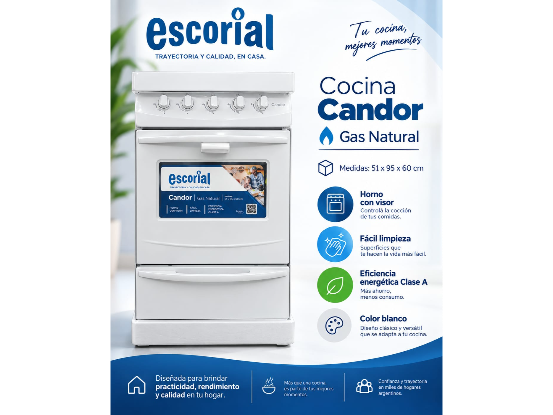 COCINA ESCORIAL CANDOR BLANCA