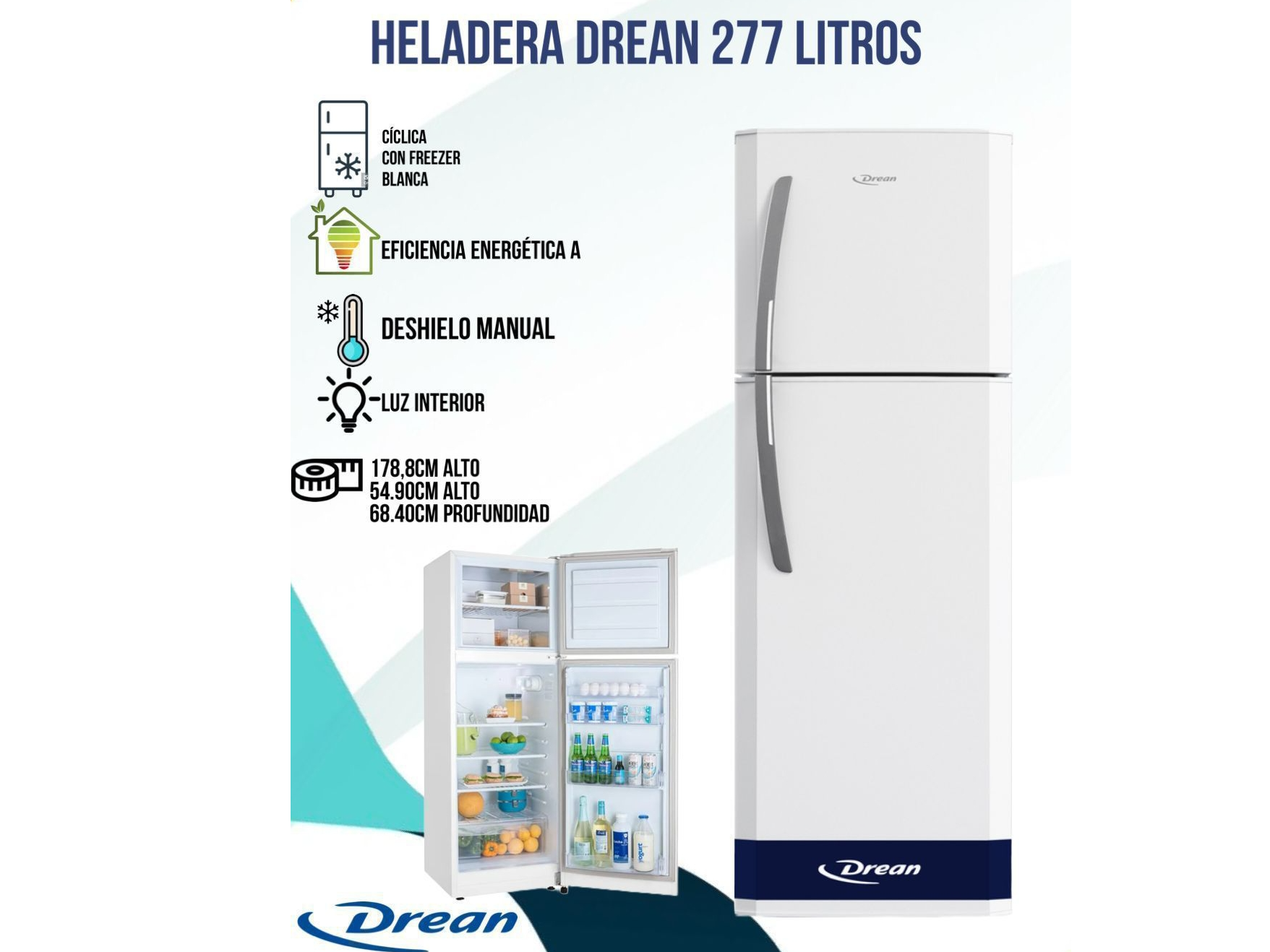 HELADERA DREAN DE 280 LITROS