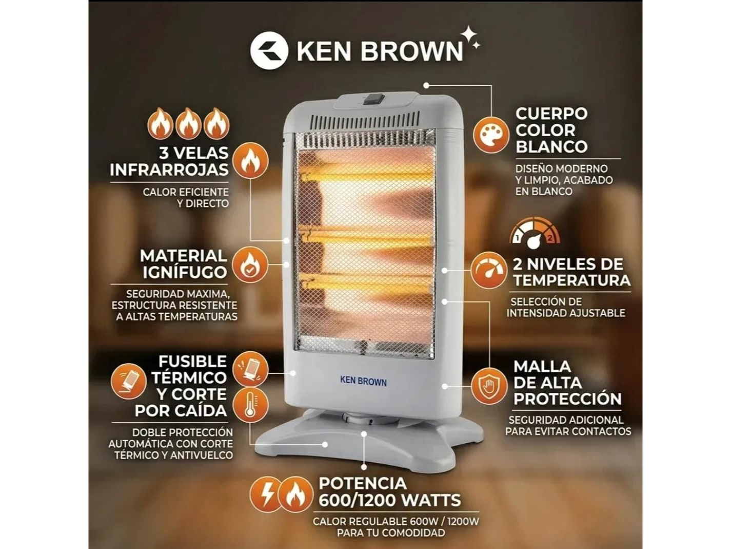 Estufa ken brown giratoria